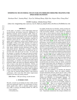 MMSpeech: Multi-modal Multi-task Encoder-Decoder Pre-training for Speech
  Recognition