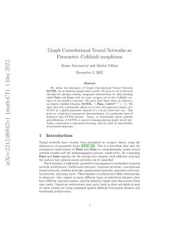 Graph Convolutional Neural Networks as Parametric CoKleisli morphisms