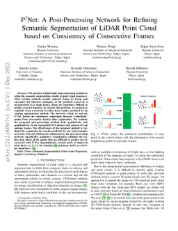 P2Net: A Post-Processing Network for Refining Semantic Segmentation of
  LiDAR Point Cloud based on Consistency of Consecutive Frames