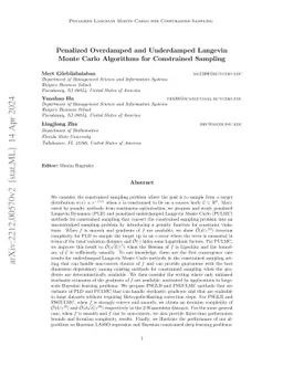 Penalized Overdamped and Underdamped Langevin Monte Carlo Algorithms for
  Constrained Sampling