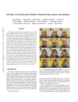 NeuWigs: A Neural Dynamic Model for Volumetric Hair Capture and
  Animation