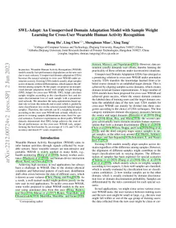 SWL-Adapt: An Unsupervised Domain Adaptation Model with Sample Weight
  Learning for Cross-User Wearable Human Activity Recognition