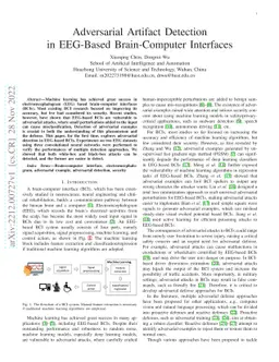 Adversarial Artifact Detection in EEG-Based Brain-Computer Interfaces