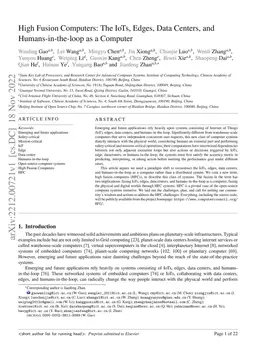 High fusion computers: The IoTs, edges, data centers, and
  humans-in-the-loop as a computer