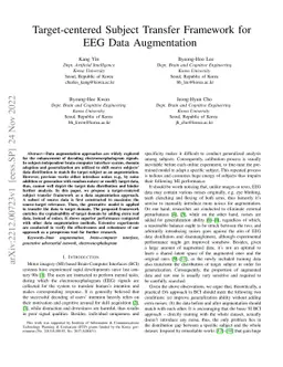Target-centered Subject Transfer Framework for EEG Data Augmentation