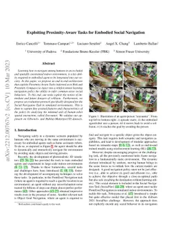Exploiting Proximity-Aware Tasks for Embodied Social Navigation