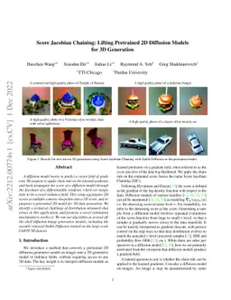 Score Jacobian Chaining: Lifting Pretrained 2D Diffusion Models for 3D
  Generation