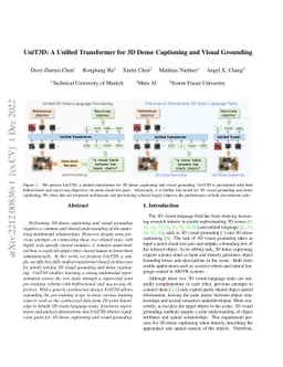 UniT3D: A Unified Transformer for 3D Dense Captioning and Visual
  Grounding