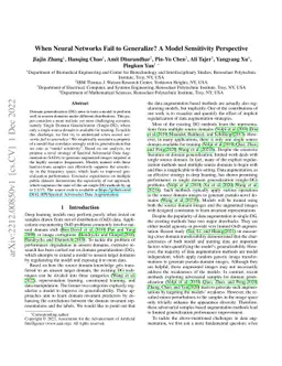 When Neural Networks Fail to Generalize? A Model Sensitivity Perspective