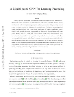A Model-based GNN for Learning Precoding