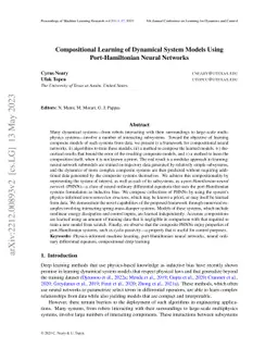 Compositional Learning of Dynamical System Models Using Port-Hamiltonian
  Neural Networks
