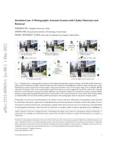 DeclutterCam: A Photographic Assistant System with Clutter Detection and
  Removal