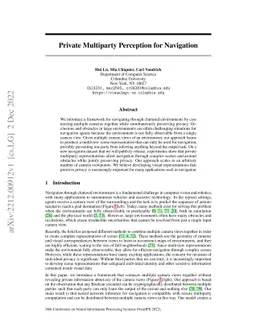 Private Multiparty Perception for Navigation