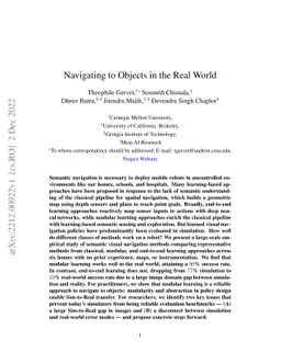 Navigating to Objects in the Real World