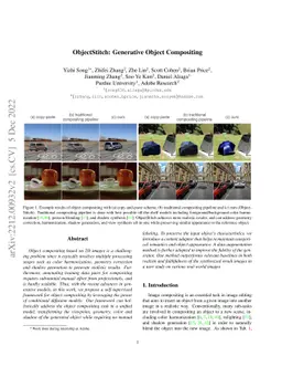 ObjectStitch: Generative Object Compositing