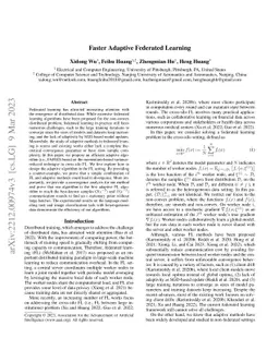 Faster Adaptive Federated Learning
