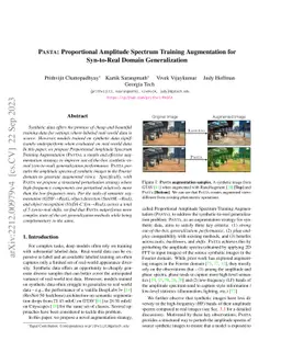 PASTA: Proportional Amplitude Spectrum Training Augmentation for
  Syn-to-Real Domain Generalization