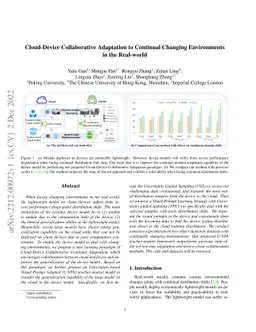 Cloud-Device Collaborative Adaptation to Continual Changing Environments
  in the Real-world