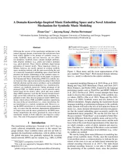 A Domain-Knowledge-Inspired Music Embedding Space and a Novel Attention
  Mechanism for Symbolic Music Modeling