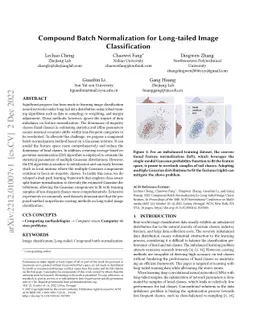 Compound Batch Normalization for Long-tailed Image Classification