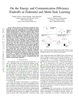 On the Energy and Communication Efficiency Tradeoffs in Federated and
  Multi-Task Learning