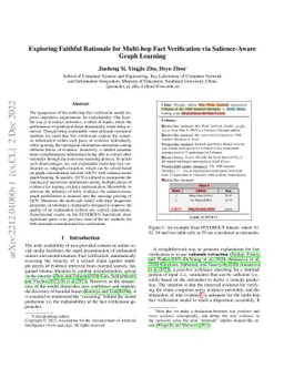 Exploring Faithful Rationale for Multi-hop Fact Verification via
  Salience-Aware Graph Learning