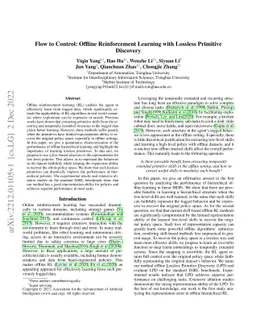 Flow to Control: Offline Reinforcement Learning with Lossless Primitive
  Discovery