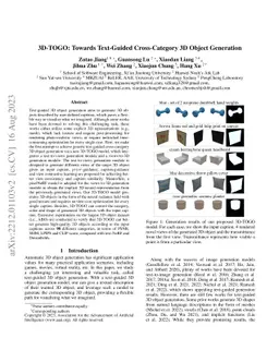 3D-TOGO: Towards Text-Guided Cross-Category 3D Object Generation