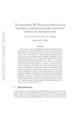 The generalized IFS Bayesian method and an associated variational
  principle covering the classical and dynamical cases