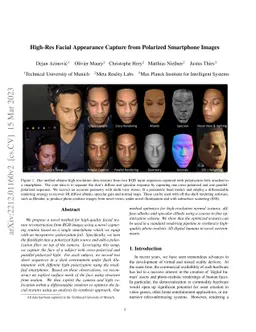 High-Res Facial Appearance Capture from Polarized Smartphone Images