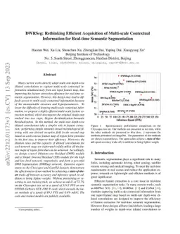 DWRSeg: Rethinking Efficient Acquisition of Multi-scale Contextual
  Information for Real-time Semantic Segmentation