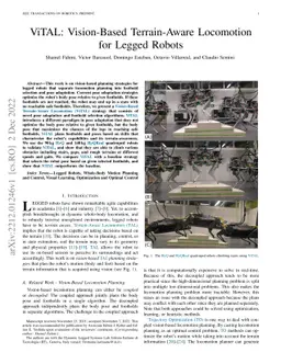 ViTAL: Vision-Based Terrain-Aware Locomotion for Legged Robots