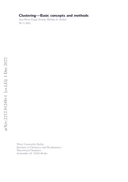 Clustering -- Basic concepts and methods