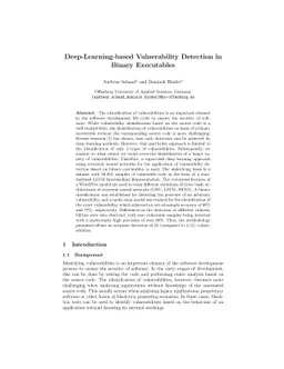Deep-Learning-based Vulnerability Detection in Binary Executables