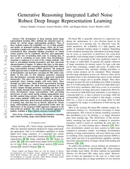 Generative Reasoning Integrated Label Noise Robust Deep Image
  Representation Learning