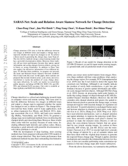 SARAS-Net: Scale and Relation Aware Siamese Network for Change Detection