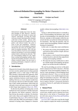 Subword-Delimited Downsampling for Better Character-Level Translation
