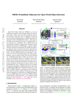 PROB: Probabilistic Objectness for Open World Object Detection