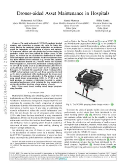 Drones-aided Asset Maintenance in Hospitals