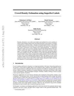 Crowd Density Estimation using Imperfect Labels