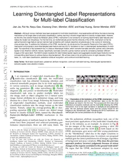 Learning Disentangled Label Representations for Multi-label
  Classification