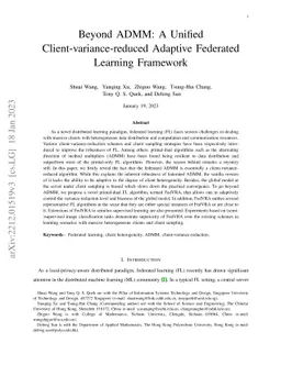 Beyond ADMM: A Unified Client-variance-reduced Adaptive Federated
  Learning Framework