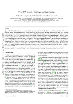 Open RAN Security: Challenges and Opportunities