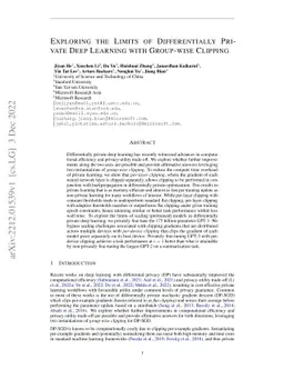 Exploring the Limits of Differentially Private Deep Learning with
  Group-wise Clipping