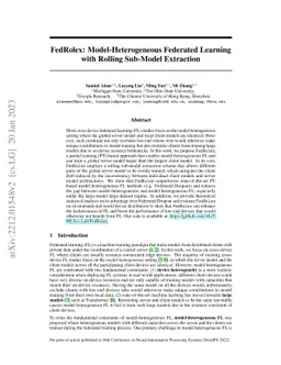 FedRolex: Model-Heterogeneous Federated Learning with Rolling Sub-Model
  Extraction