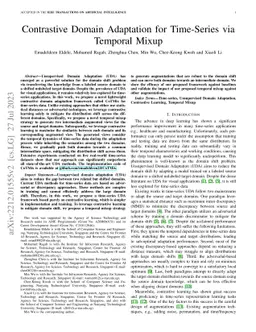 Contrastive Domain Adaptation for Time-Series via Temporal Mixup