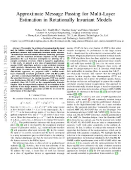 Approximate Message Passing for Multi-Layer Estimation in Rotationally
  Invariant Models