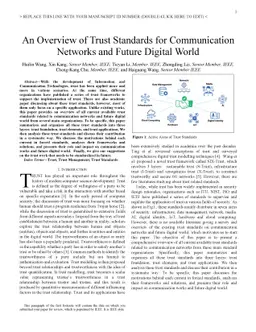 An Overview of Trust Standards for Communication Networks and Future
  Digital World