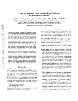 Exploring Stochastic Autoregressive Image Modeling for Visual
  Representation