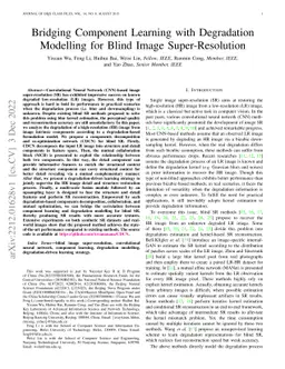 Bridging Component Learning with Degradation Modelling for Blind Image
  Super-Resolution